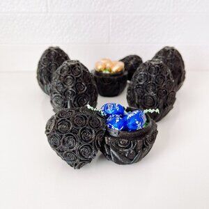 Rose-Covered Easter Eggs – Handcrafted Party Favors, Spring Decor, Wedding Gifts